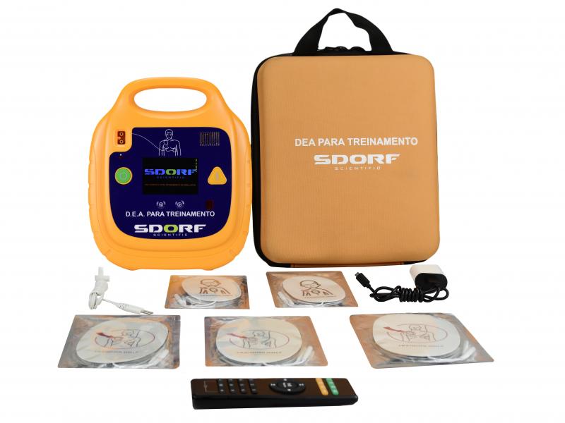 SIMULADOR DE DEA (DESFIBRILADOR EXTERNO AUTOMÁTICO) C/ CONTROLE REMOTO